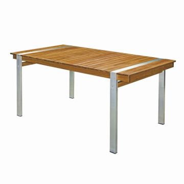 Masa pentru gradina Norah, 160 x 85 x 74 cm, lemn de salcam/inox
