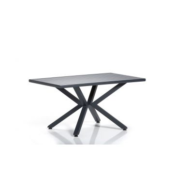 Masa pentru gradina Sydney Bahce Masası-1, Clara, 150x90 cm cm, gri/negru