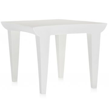 Masuta Kartell Bubble design Philippe Starck 51.5x51.5cm hx41.5cm alb zinc