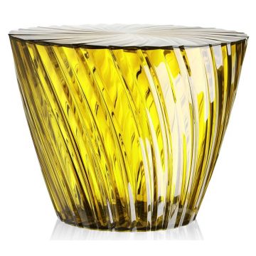 Masuta Kartell Sparkle design Tokujin Yoshioka diametru 45cm h 35cm galben pal