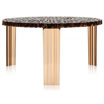 Masuta Kartell T-Table design Patricia Urquiola 50cm h 28cm chihlimbar transparent