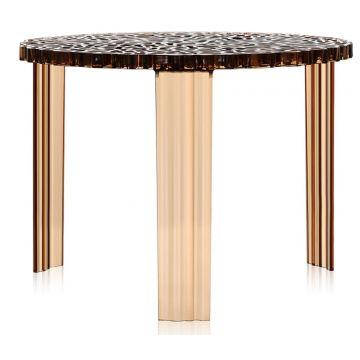 Masuta Kartell T-Table design Patricia Urquiola 50cm h 36cm chihlimbar transparent