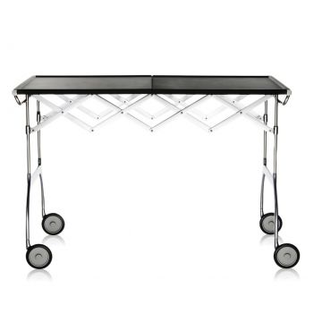 Masuta pliabila Kartell Battista design Antonio Citterio & Oliver Low 100x54cm h69cm negru-crom