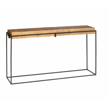 Consola din Metal si MDF Negru/Auriu L140xH80cm Dover Richmond Interiors