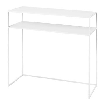 Masă consolă albă din metal 35x85 cm Fera – Blomus