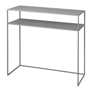 Masă consolă gri deschis din metal 35x85 cm Fera – Blomus