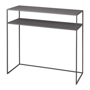 Masă consolă gri închis din metal 35x85 cm Fera – Blomus