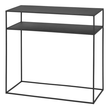 Masă consolă neagră din metal 35x85 cm Fera – Blomus