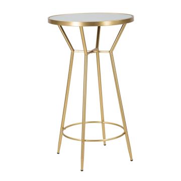 Masuta de bar Circle, Mauro Ferretti, Ø 60x105 cm, fier, auriu