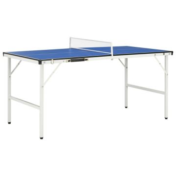 Masă de ping pong cu fileu albastru 152 x 76 x 66 cm