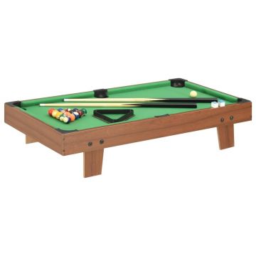 Mini masă de biliard 92 x 52 x 19 cm maro și verde