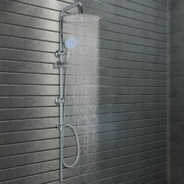 Set de duș cu două capete cu duș de mână oțel inoxidabil