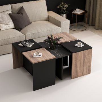 Set Masuta de Cafea Owen, Stejar, 60x42x60 cm