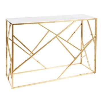 Consola Escada C II Marmura alba/Gold - H78