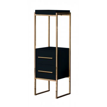Consola Rodez III negru/gold – H103 cm