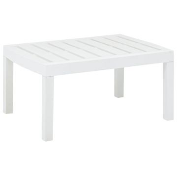 Masă de grădină alb 78 x 55 x 38 cm plastic