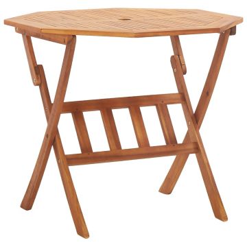 Masă de grădină pliabilă 90 x 75 cm lemn masiv de acacia