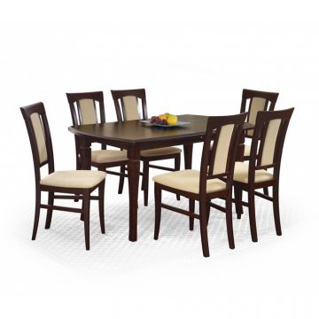 Masa extensibila Fryderyk nuc inchis - L160-240 x l90 x h74 cm