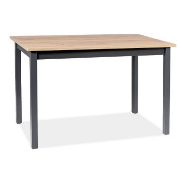 Masa extensibila Horacy stejar/negru- L125-170xl75xh75 cm