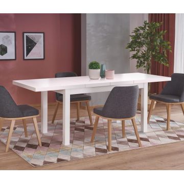 Masa extensibila Tiago 2 alba - L140/220 x l80 x h76 cm