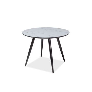 Masa Ideal marmura/negru ø100 cm