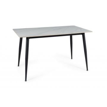 Masa Rion alb/negru L130xl70 cm