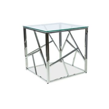 Masuta cafea Escada B Silver - L 55 x l 55 x h 55 cm