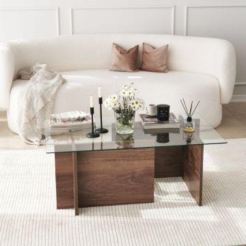 Masuta de cafea Escape - Walnut, Nuc, 65x40x105 cm