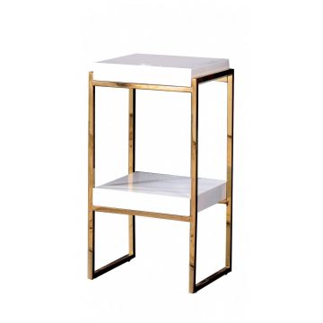 Consola Rodez alb/gold – H63 cm