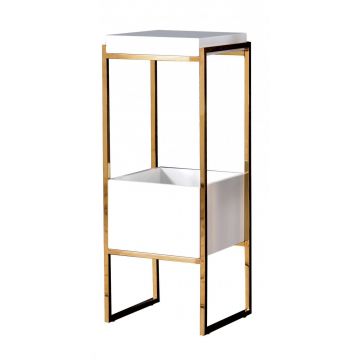 Consola Rodez II alb/gold – H83 cm