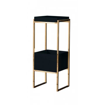 Consola Rodez II negru/gold – H83 cm