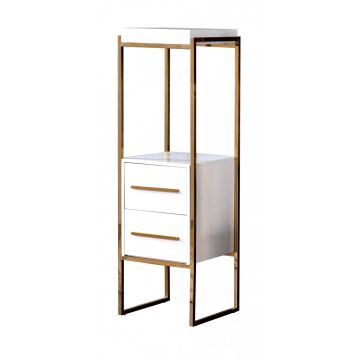 Consola Rodez III alb/gold – H103 cm