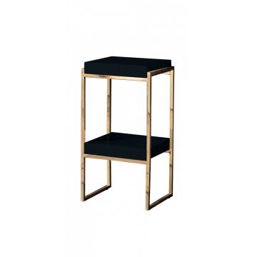 Consola Rodez negru/gold – H63 cm