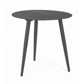 Masa de cafea pentru gradina / terasa, din aluminiu, Ridley Round Antracit, Ø50xH48 cm