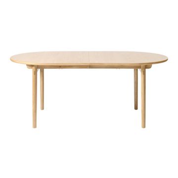 Masă de dining extensibilă cu aspect de lemn de stejar 100x190 cm Carno – Unique Furniture