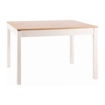 Masa extensibila Matteo stejar artizan/alb mat - l80xh76xL118-158 cm