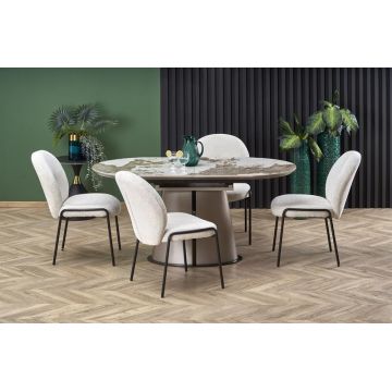Masa extensibila Robinson marmura bej/cappuccino - L160-200 cm