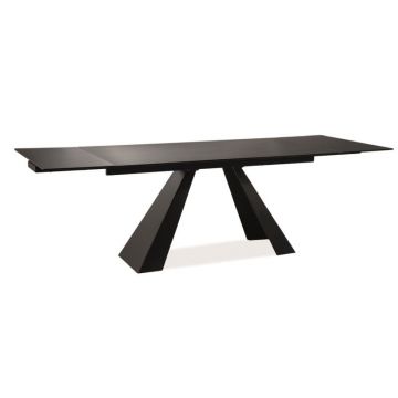 Masa extensibila Salvadore negru mat L160-240xl90 cm