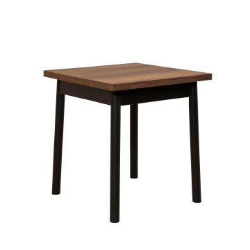 Masă Oliver Kare - Black Barok Dining Table, Negru, 77x70x70 cm