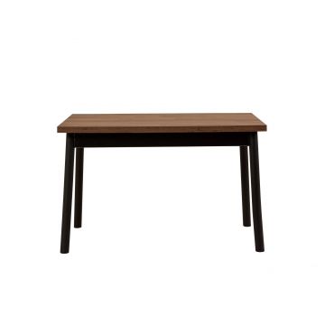 Masă Oliver Sbt - Barok Black Dining Table, Negru, 120x77x75 cm