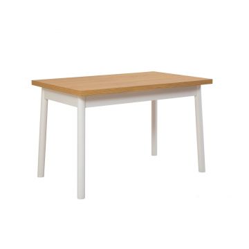 Masă Oliver Sbt - Karina White Dining Table, Alb, 77x75x120 cm