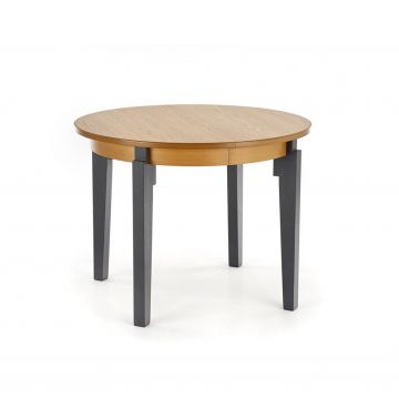 Masa rotunda extensibila Sorbus stejar-grafit - L 100-200 x l 100 x h 77 cm