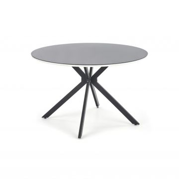 Masa rotunda MDF + sticla + metal Avelar - d 120 x h 76 cm