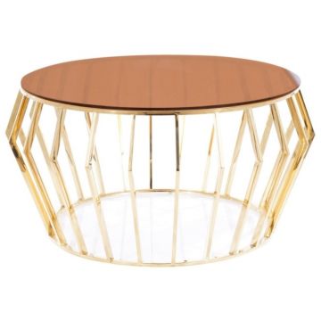 Masuta cafea Ariana A Chihlimbar/Gold – H76