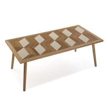 Masuta de cafea Chess, Versa, 120 x 60 x 46 cm, lemn