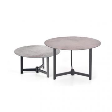 Set 2 mese de cafea Twins - d 70-60 x h 43-30 cm