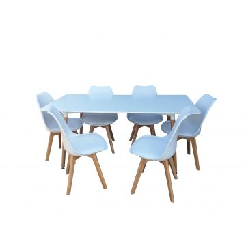 Set masa cu 6 scaune HB01 Mare 160cm