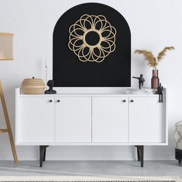 Consola Eris cu 4 Usi, Alb, 150 x 80 x 40 cm