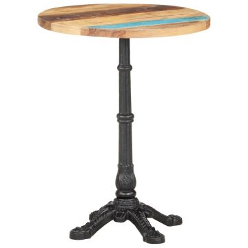 Masa de bistro, Ø60 x 76 cm, lemn masiv reciclat,321089