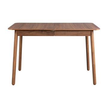 Masă de dining extensibilă cu blat cu aspect de lemn de nuc 80x120 cm Glimps – Zuiver